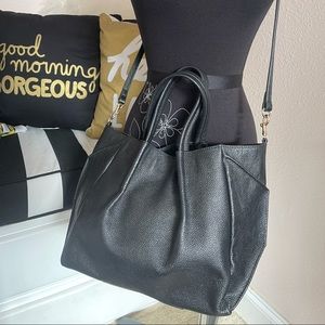 Oliveve Black leather crossbody purse handbag tote